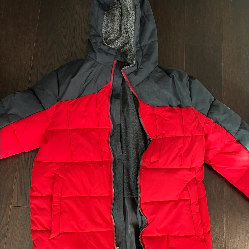 Kids Red and Black Puffer Jacket